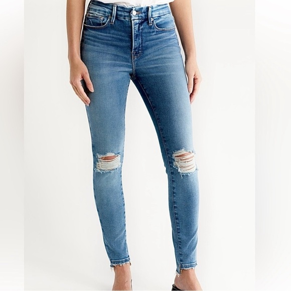 Agolde Denim - AGOLDE Harper Skinny Jean Mid Rise Torn Ripped Distressed